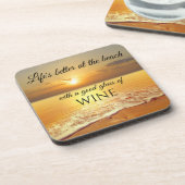 Dessous de verre à vin Golden Sunset Beach (Côté gauche)