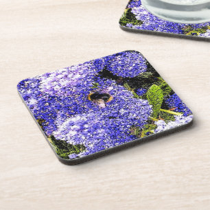 Dessous-de-verre Abeille à fleurs Lilac