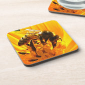 Dessous-de-verre Abeille sur une fleur (Côté gauche)