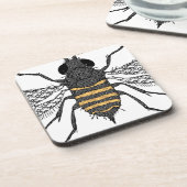 Dessous-de-verre Abeille vintage (Côté gauche)