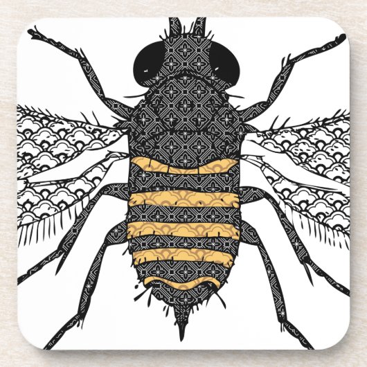 Dessous-de-verre Abeille vintage (Devant)