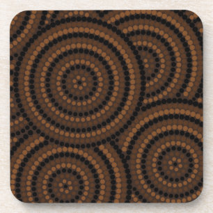 Dessous-de-verre Aboriginal dot painting