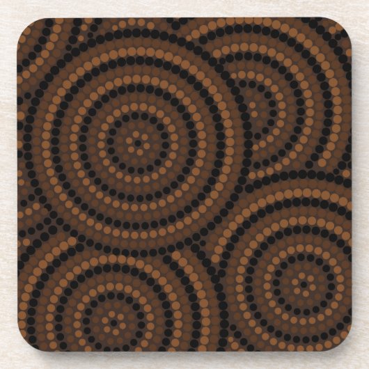 Dessous-de-verre Aboriginal dot painting (Devant)