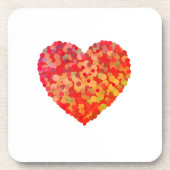 Dessous-de-verre Abstract Heart Confetti Art (Devant)