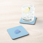Dessous-de-verre Abstract Shape Coaster - Blue Toned (Côté Droit)