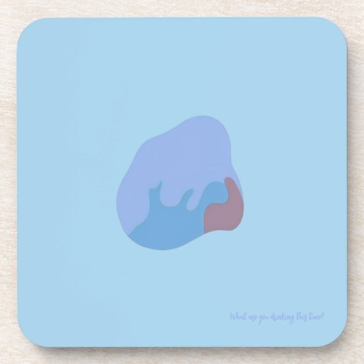 Dessous-de-verre Abstract Shape Coaster - Blue Toned (Devant)