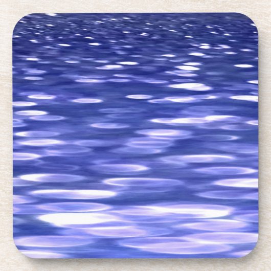 Dessous-de-verre Abstrait #3 : Bleu shimmer (Devant)