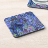 Dessous-de-verre Abstrait dans Blue Indigo (Côté gauche)