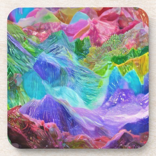 Dessous-de-verre Abstrait de Crystal Mountain (Devant)