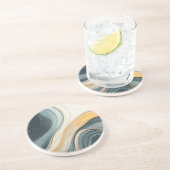 Dessous de verre Abstrait en grès (Côté)