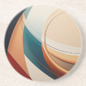 Dessous de verre Abstrait en grès (Devant)