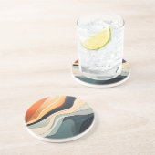 Dessous de verre Abstrait en grès (Côté)