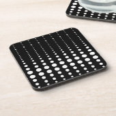 Dessous-de-verre Abstrait moderne design noir lignes blanches point (Côté gauche)