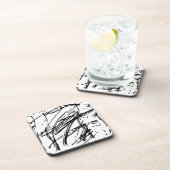 Dessous-de-verre Abstrait noir et blanc (Côté Droit)