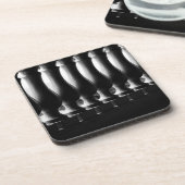 Dessous-de-verre Abstrait noir et blanc (Côté gauche)