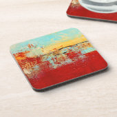 Dessous-de-verre Abstrait rouge de l'Alaska (Côté gauche)