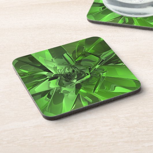 Dessous-de-verre Abstrait vert (Côté gauche)