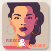 Dessous-de-verre Abstraite femme FIERCE & FABULOUS Moderne (Devant)