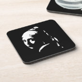 Dessous-de-verre Abstraite fille avec oreille perle (Côté gauche)