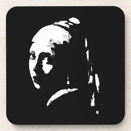 Dessous-de-verre Abstraite fille avec oreille perle (Devant)