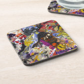 Dessous de verre abstraits d'Alemshah réglés - (Côté gauche)