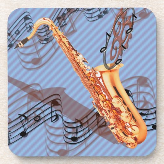 Dessous de verre abstraits de saxophone (Devant)