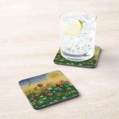 Dessous de verre Abstraits du champ de pavot (Côté Droit)