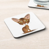 Dessous-de-verre Abyssinien de caricature (Côté gauche)