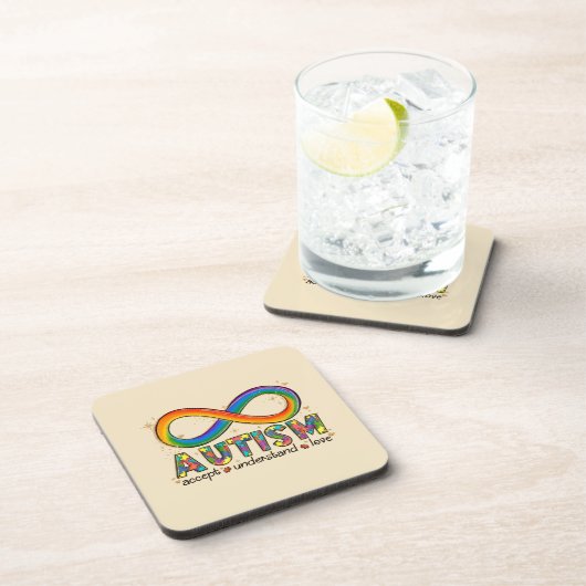 Dessous-de-verre Accepter l'amour comprendre - Infinity Sensibilisa (Côté Droit)