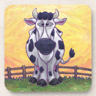 Dessous-de-verre Accessoires de cuisine Vache Mignonne