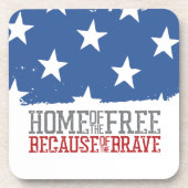 Dessous-de-verre Accueil des libres à cause du brave drapeau améric (Devant)