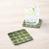 Dessous-de-verre Acier inoxydable métallique À damiers revêtement T (Côté Droit)