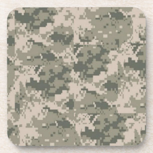 Dessous-de-verre ACU Camo Camouflage Motif numérique Dessous de ver