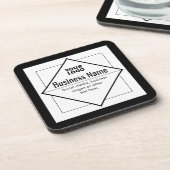 Dessous-de-verre Add Your Logo Customizable Template (Côté gauche)