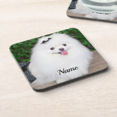 Dessous-de-verre Adorable Fluffy White Chien Chien Chien (Côté gauche)