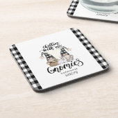 Dessous-de-verre Adorable mignonne Gnomes Black Buffalo Plaid (Côté gauche)