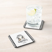 Dessous-de-verre Adorable mignonne Gnomes Black Buffalo Plaid (Côté Droit)