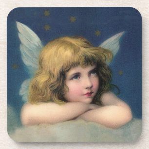 Dessous-de-verre Adorable Noël Angel Vintage