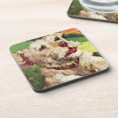 Dessous-de-verre adorable petite illustration de chien de terrier (Côté gauche)