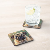 Dessous-de-verre Adorable Pug Close up | Cute Dog (Côté Droit)