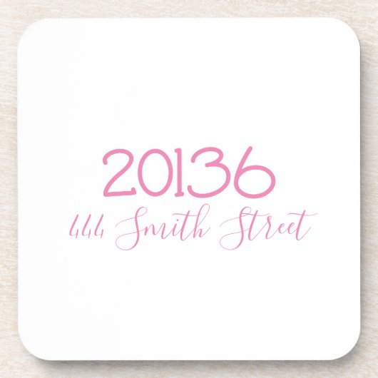 Dessous-de-verre Adresse personnalisée avec code postal (Devant)