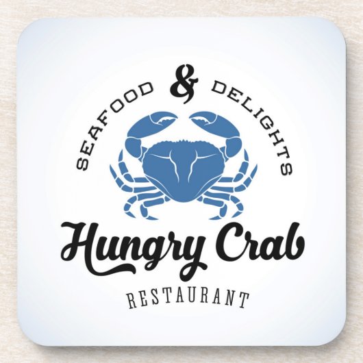 Dessous-de-verre Affiche affamée de restaurant de crabe (Devant)