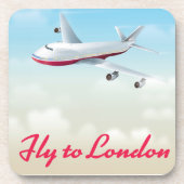 Dessous-de-verre Affiche d'avion pour Londres (Devant)