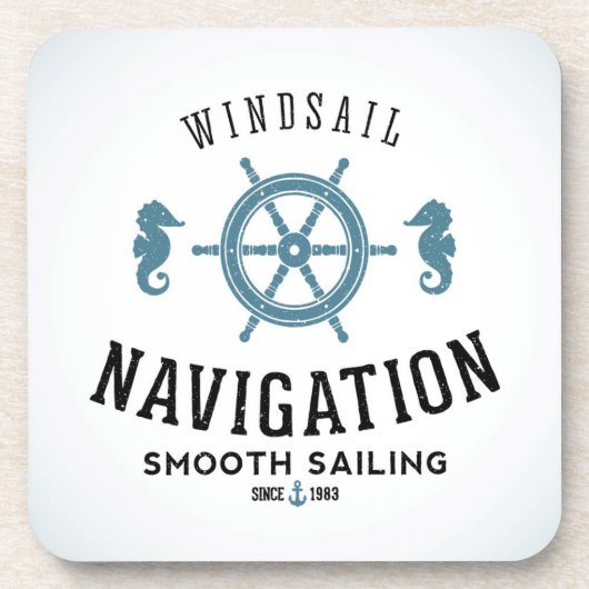 Dessous-de-verre Affiche de navigation de Windsail (Devant)