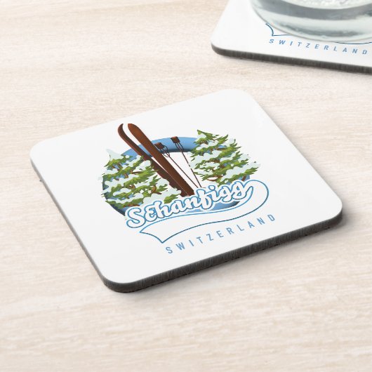 Dessous-de-verre Affiche de ski Schanfigg Suisse (Côté gauche)