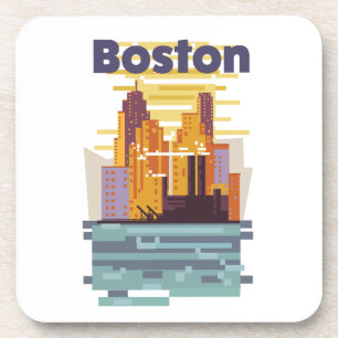 Dessous-de-verre Affiche de voyage à Boston