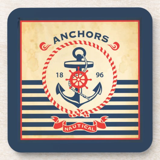 Dessous-de-verre Affiche nautique vintage (Devant)