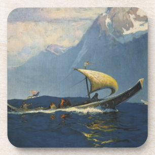 Dessous-de-verre Affiche Vintage voyage pour l'Alaska Pacifique Nor