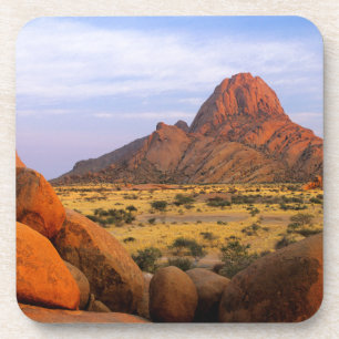 Dessous-de-verre Affleurement rocheux et plaine, Spitzkoppe, Erongo