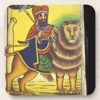 Dessous-de-verre Afrique, Éthiopie. Œuvre d'art représentant le Lio